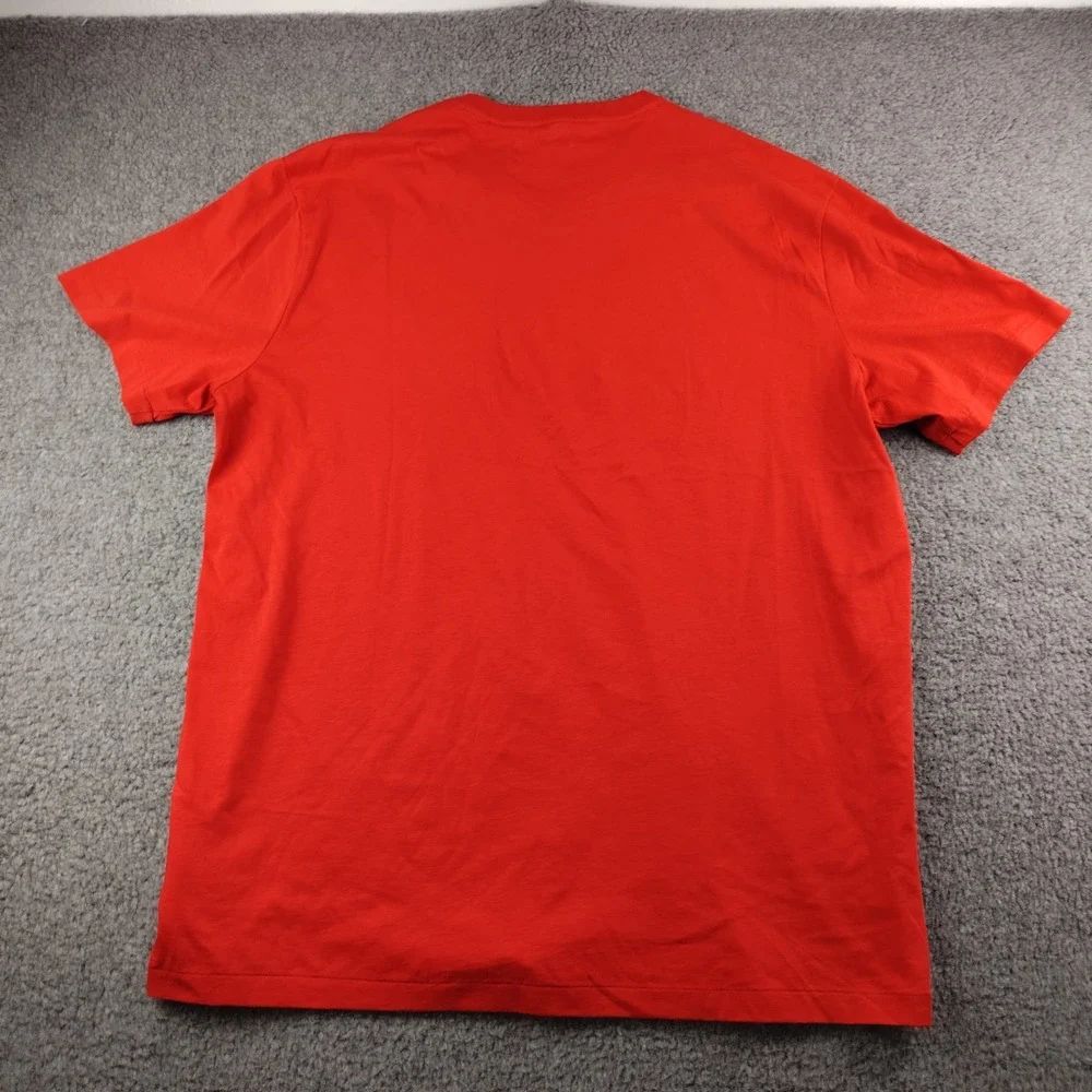 Polo Ralph Lauren T-Shirt Mens XLT V-Neck Red Pony Logo Cotton EUC